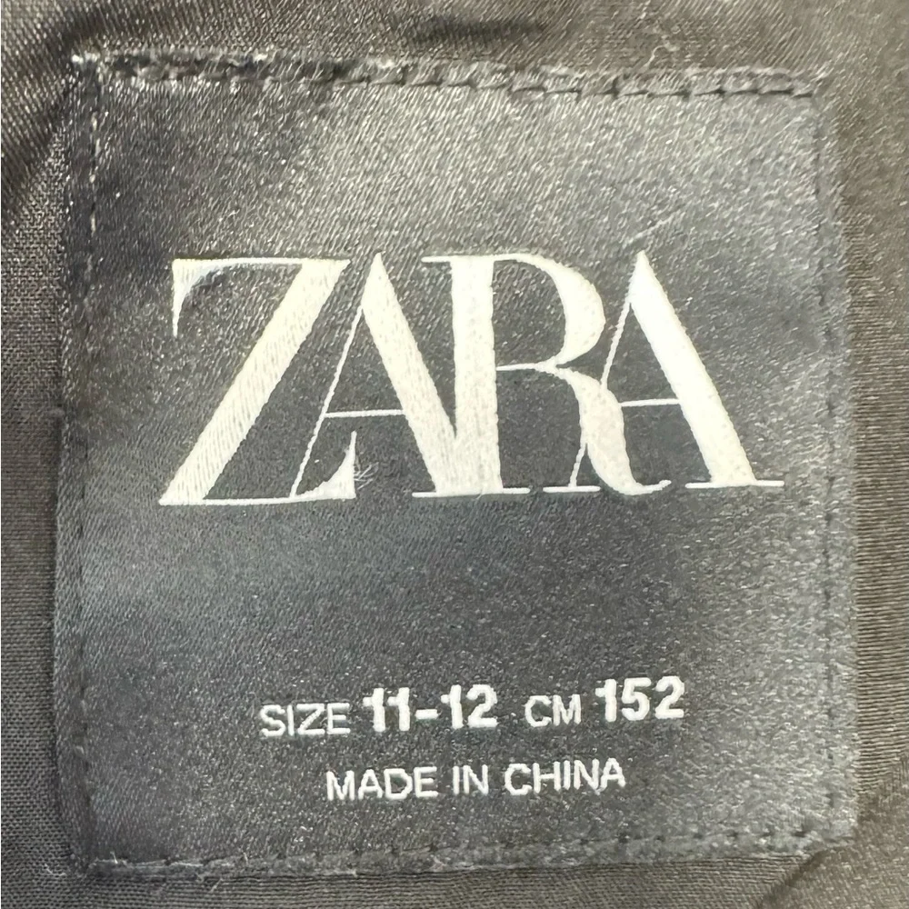 Zara Charcoal Bomber Jacket with Lace Detail